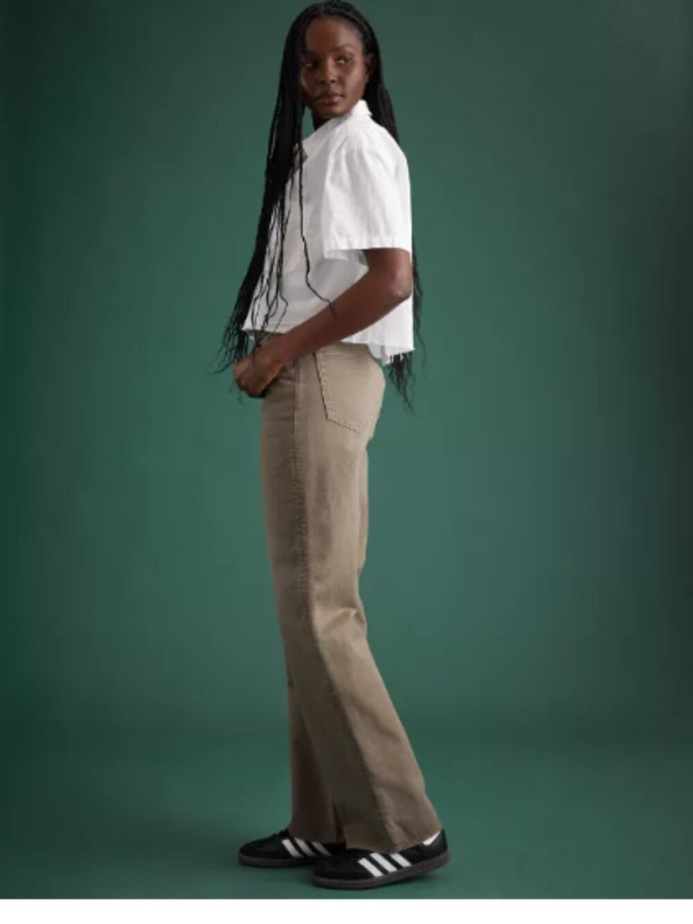 AE77 Premium Stovepipe Jeans | Size 4 | Organic Cotton | Olive/Khaki